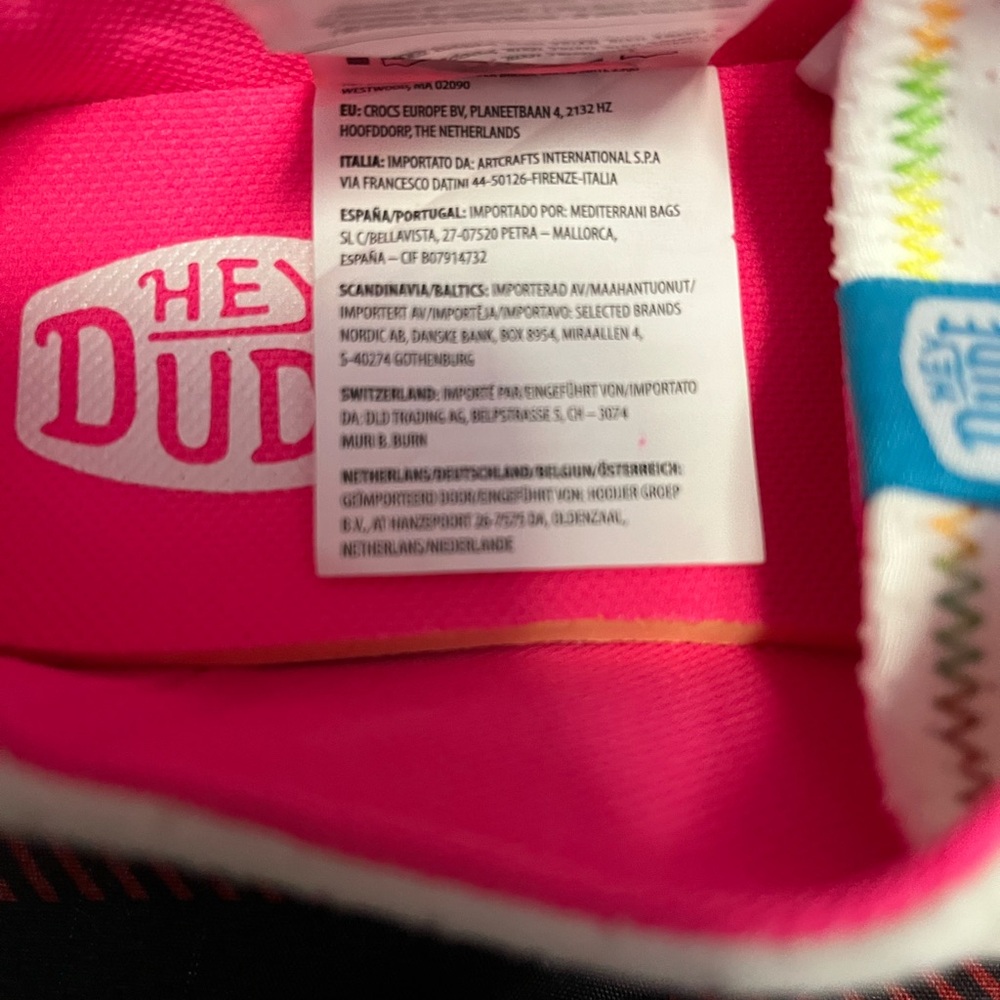 Hey Dude Wendy Y Perf Neoprene White Youth Size 4